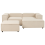 Beliani Modular Corner Sofa 2 Seater ARDAL with Ottoman Fabric Beige Left Hand 1