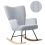 Beliani Rocking Chair ARSET Corduroy Light Blue 1
