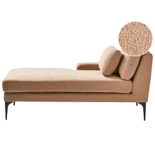 Right-Hand Chaise Longue EWRON Boucle Beige