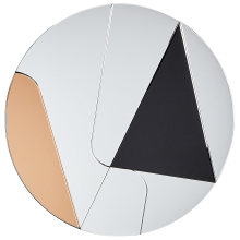 Wall Mirror TROUVILLE 80 cm 80 cm Black/ Gold