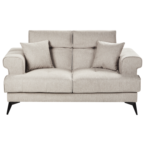 Beliani Sofa 2 Seater SKIVE Fabric Taupe