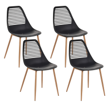 Set of 4 Dining Chairs MONTELLO Black