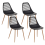 Beliani Set of 4 Dining Chairs MONTELLO Black 1