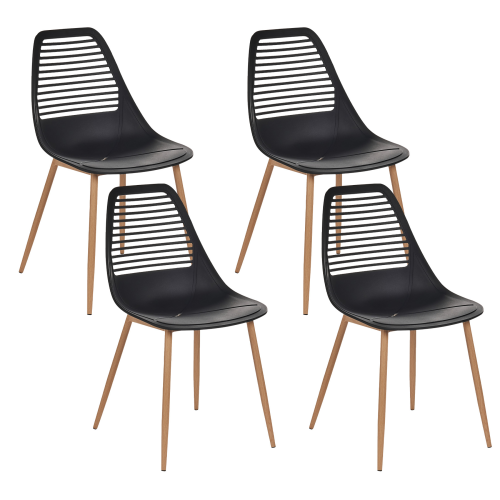 Beliani Set of 4 Dining Chairs MONTELLO Black