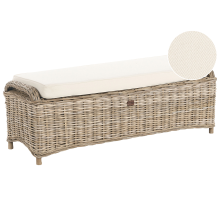 Garden Ottoman SUSUA 140 cm Rattan Natural