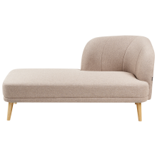 Right-Hand Chaise Longue TANLAY Fabric Light Brown