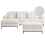 Beliani Corner Sofa OSLO with Ottoman Boucle White Right Hand 1