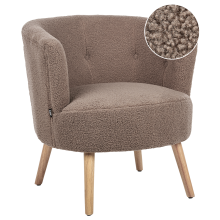 Armchair ODENZEN Boucle Brown