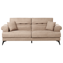 Sofa 3 Seater SKIVE Fabric Light Brown