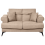 Beliani Sofa 2 Seater SKIVE Fabric Light Brown 1