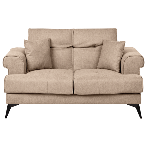 Beliani Sofa 2 Seater SKIVE Fabric Light Brown