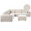 Beliani Modular Corner Sofa 5 Seater KIVVIK with Ottoman Boucle Off-White Right Hand 1