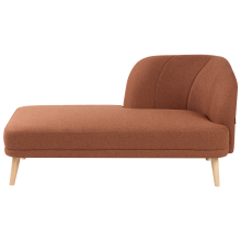 Right-Hand Chaise Longue TANLAY Fabric Golden Brown