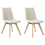 Beliani Set of 2 Dining Chairs CALGARY Fabric Off-White 1