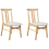 Beliani Set of 2 Dining Chairs AVALON Wood Light Beige 1