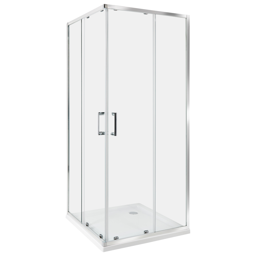 Photos - Shower Enclosure Beliani  TELA 800 x 800 x 1850 mm Silver 