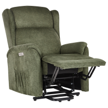 Electric Recliner Chair ELEGY with Footrest Fabric Green