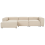 Beliani Modular Corner Sofa 4 Seater ARDAL Fabric Beige Right Hand 1