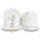 Beliani Set of 16 Dinnerware COWSLIP Porcelain White 1