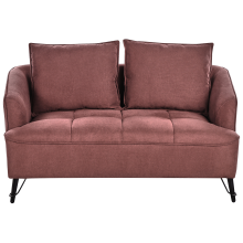 Sofa 2 Seater HOBRO Fabric Burgundy