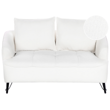 Sofa 2 Seater HOBRO Boucle White