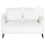 Beliani Sofa 2 Seater HOBRO Boucle White 1