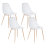 Beliani Set of 4 Dining Chairs HAZELTON White 1