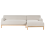 Beliani Corner Sofa 3 Seater SOSJO Fabric Light Beige Left Hand 1