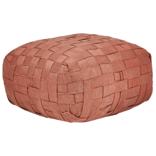 Pouffe BODLA Synthetic Material Light Red