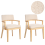 Beliani Set of 2 Dining Chairs DALBO Boucle Light Brown/Beige 1
