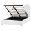 Beliani Ottoman Bed MONTLAUR Boucle White 140 x 200 cm (EU Double) 1