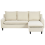 Beliani Corner Sofa 3 Seater ELVENES Fabric Beige Left Hand 1