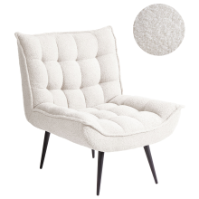 Armchair ALVESTA Boucle White