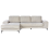 Beliani Corner Sofa KIRUNA Velvet Light Beige Right Hand 1