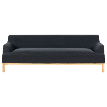 Sofa 3 Seater SOSJO Fabric Black