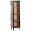Beliani Glass Display Cabinet TINGLEDALE 40 cm Black 1