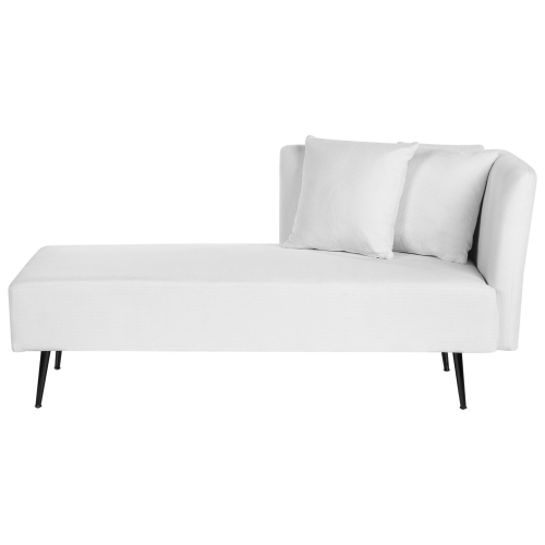 Beliani Right-Hand Chaise Longue RIOM Fabric White
