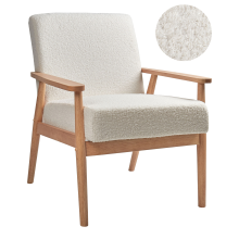 Armchair ESRUM Boucle Light Brown/ White