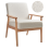 Beliani Armchair ESRUM Boucle Light Brown/ White 1