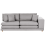 Beliani Sofa 2 Seater HEDEN with Cushion Fabric Grey 1