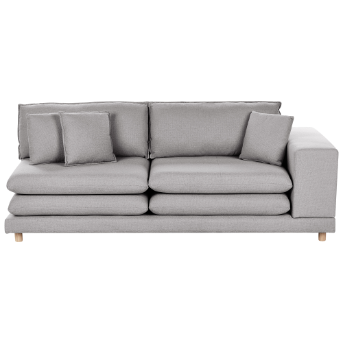 Beliani Sofa 2 Seater HEDEN with Cushion Fabric Grey