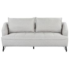 Sofa 3 Seater HOBRO Fabric Light Grey