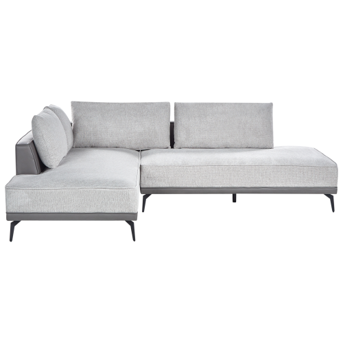 Beliani Corner Sofa MYKEN Fabric Light Grey Right Hand