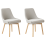 Beliani Set of 2 Dining Chairs MELFORT Fabric Light Grey 1