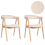 Beliani Set of 2 Dining Chairs DAY Boucle Light Brown/ Beige 1