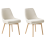 Beliani Set of 2 Dining Chairs MELFORT Fabric Off-White 1