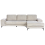 Beliani Corner Sofa KIRUNA Velvet Light Beige Left Hand 1