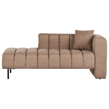 Right-Hand Chaise Longue LANNILS Fabric Light Brown