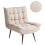 Beliani Armchair ALVESTA Boucle Beige 1