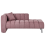 Beliani Left-Hand Chaise Longue LANNILS Fabric Pink 1